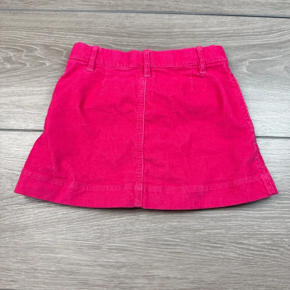 Crewcuts Girls Skirt Corduroy Button Front Mini Pink Size 5